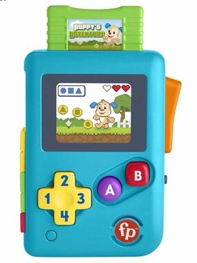 Fisher-Price Teal Kids Handheld Learning Game with Colorful Buttons